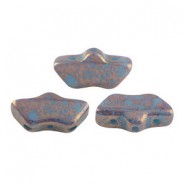 Les perles par Puca® Delos kralen Opaque aqua bronze 63020/15496